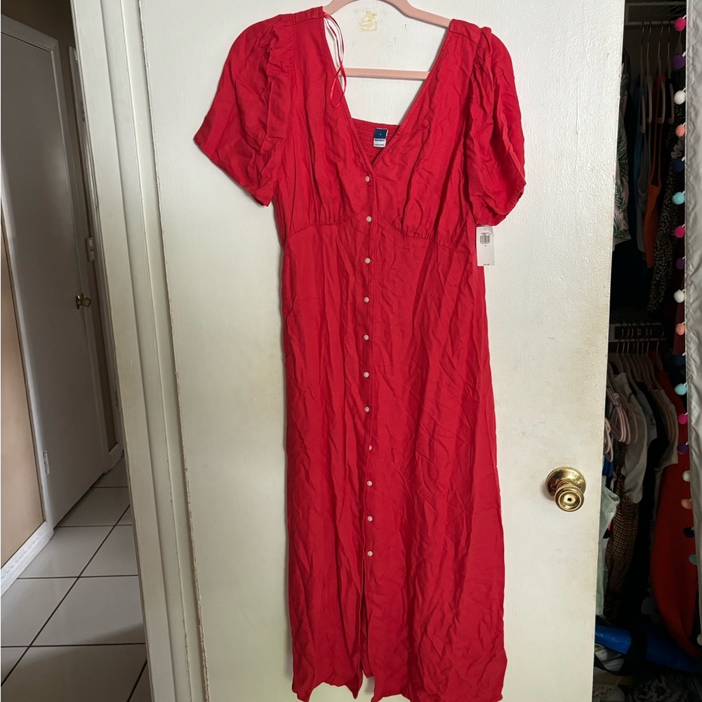 Old navy maxi linen dress